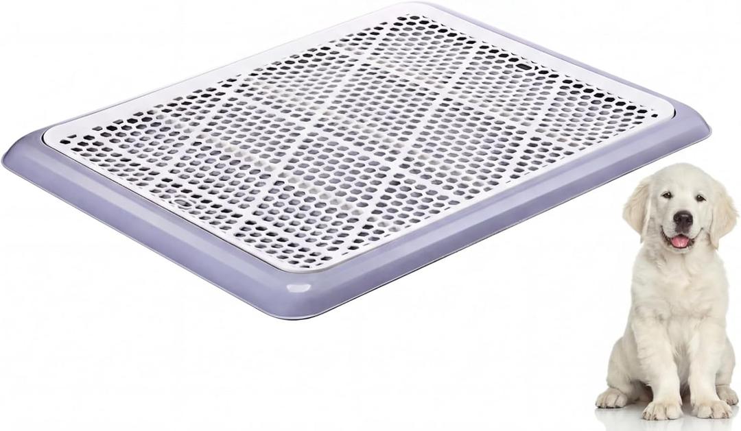 Mifoci 1 Pcs Dog Potty Tray, Mesh Puppy Training Pad, 25.6 x 18.9 Inch, Gray