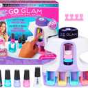 Cool Maker, GO GLAM U-nique Metallic Nail Salon with 200 Icons and Designs, 4 Polishes, Stamper & Dryer, Nail Kit for Girls,