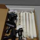 Homemory 6 Pcs Window Candles with Remote Timer Dimmer, Battery Operated Candlesticks with Holders and Suctions, White LED Christmas Candle for Window Xmas Holiday Decor