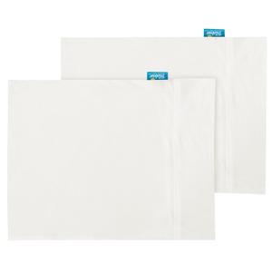 Biloban Organic Cotton Toddler Pillowcase 2 Pack, (Pillowcase Only) Kids Pillowcase for Sleeping Fit Pillow Sized 13"x 18" or 14"x19", Envelope Travel Pillowcases for Girl Boy, Cream