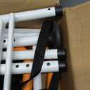 Zelvia Bed Rails for Elderly Adults Safety with Motion Light & Storage Pouch - Retractable & Foldable Bed Handrails Assist Bedrails for Seniors, Surgery Patients & Handicap-White&Orange