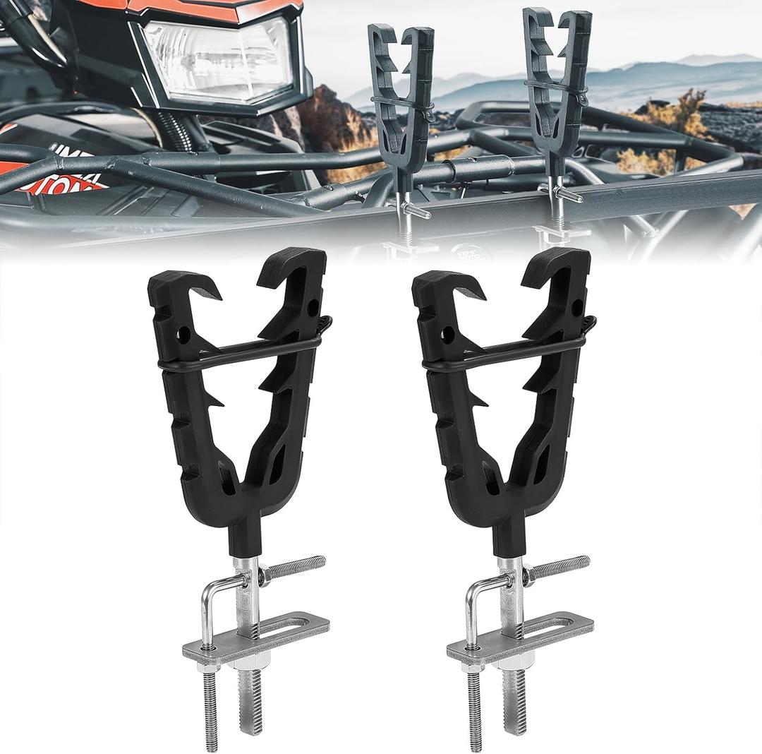 KEMIMOTO ATV UTV Hunting Tool Mount for 0.79 in - 1.97 in Square Tube, Tool Holder Rack with Rubber Straps