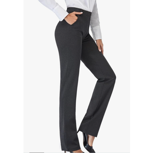 Tapata Women's 34'' Stretchy Straight Dress Pants with Pockets Tall, Petite, Regular for Office Work Business