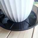 Plant Saucer 10 Inch 6 Pack, Plant Trays for Pots Heavy Duty Round Plastic Plant Saucers for Indoors Outdoors, Flower Pot Drip Trays, Plant Water Catcher Tray,Clear Black Flower Plant Pot Saucer