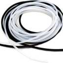 Flexible Sharp and Rough Edge Trim Protector, Push-in Edge Shield for Steel Panels, Wood Panels, Glass and Plastic Panels, Fits 0.07"-0.085" Thickness Edge, Black, White, 32'