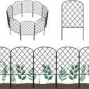 OUSHENG 25 Pack Decorative Garden Fence, Total 27ft(L) x 24in(H) Animal Barrier Border, Rustproof Metal Wire Section Edging Fencing Panel for Outdoor Patio Garden Yard, Arched