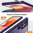 TORRAS 360Spin Magnetic Stand for Samsung Galaxy S24 Ultra Case, Compatible with Magsafe, Shockproof Military Grade Protective Slim Galaxy S24 Ultra Phone Case with Kickstand & Ring Holder, Purple
