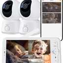 ARENTI Baby Monitor 2 Cameras, Smart Baby Camera with 5Inch Wireless Display, Super Night Vision, Temperature Sensor, Sound Detection, Auto Motion Tracking, 2Way Audio, VOX Mode(B2 Set)