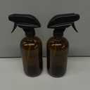 Glass Spray Bottle, Amber Glass Spray Bottle Set & Accessories Refillable for Plants Window Cleaners Aromatherapy Facial Hydration Watering Flowers Hair Care (2 Pack/16 oz) (Amber)