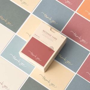 Monolike Message Thank You Card - Mix 40 Mini Single cards, 20 envelopes Package