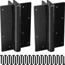 1 Pair 5-3/4 Aluminum Self Closing Gate Hinges, Adjustable Spring Hinges Fence Gate Hinge for Metal Gates, Pool Gates, Aluminum Gates (1)