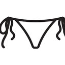 Women's The Diagonal Mid Rise Bikini Bottoms, Size XL