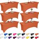 Stretchable Tablecloth Table Cover, Fitted Stretch Tablecloth for Rectangular Tables Multicolor Pack of 6 Size 20x20x36