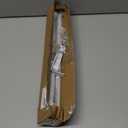 White Curtain Rods for Windows 28 to 48 Inch, 5/8" Diameter Heavy Duty Metal Splicing Adjustable Small Curtain Rod With Bracket(2.3-4 Feet)