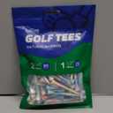 Golf Tees Multiple Colors Mixed Size Package, 100pcs Professional Bamboo/Wood Golf Tees, Size 3-1/4", 2-3/4" & 1-1/2" Reduce Friction and Resistance