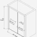 Semi-Frameless Sliding Shower Door 56-60" W x 72" H, Matte Black
1/4" Tempered Glass, Nano-Coated, Explosion-Proof Film, for Walk-in Shower Door, Modern Bathroom
