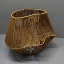 ELYONA 16.5 Large Woven Pendant Light, Modern Boho Chandelier Handwoven Rattan Basket Pendant Light Fixtures Farmhouse Rustic Ceiling Hanging Lamp for Dining Room, Kitchen Bedroom, Entryway, Foyer (17")