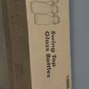 Ruckae 24 Pack 4oz Swing Top Glass Bottles with Lids Kombucha Coquito Flip Top Glass Bottle for Syrup Vanilla Extract Brew Beer Kefir Air Tight Bottles for Gift (4 oz 24 pack)