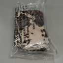 Floerns Women's Y2k Mini Denim Skirt Cow Print Low Waist Raw Hem Western Jean Skirt (Medium, Brown and White)