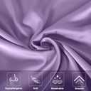 Mulberry Silk Pillowcase for Hair and Skin,Standard Size Cooling Silk Pillow Case with Hidden Zipper,Allergen Proof Dual Sides Soft Breathable Smooth Silk Pillow Cover for Women(Standard,Violet)