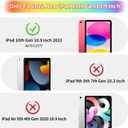 WESADN for iPad A16 Case 11 inch for iPad 10th Generation Case 2022 Kids Girls with Screen Protector/Butterfly Kickstand/Lanyard Keychain/Pencil Holder Shockproof Tablet Cover 10th Gen 10.9'' Rose Red