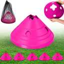 Jumbo Disc Cones Jumbo Soccer Cones with Mesh Bag Giant Large Agility for Soccer Training Adult Sports