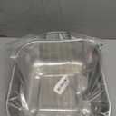 Colander Stainless Steel 5-Quart, Square Metal Strainers, Strainer for Kitchen Food, Dishwasher Safe