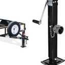 8000 lbs Swivel Trailer Jack, Weld-On Pipe Mount Tongue Jack,28.6" Vertical Travel, Adjustable Drop Leg, for Utility Trailers, Yacht Trailers, Boat Trailer Jack