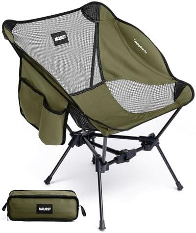 Mojest Portable Camping Chair – Compact Lightweight Folding Chair for Adults, Supports 330 lbs – Ideal for Backpacking Hiking, Fishing, Beach, Picnic & Lawn (Dark Green) Mojest Portable Camping Chair – Compact Lightweight Folding Chair for Adults, Supports 330 lbs – Ideal for Backpacking Hiking, Fishing, Beach, Picnic & Lawn (Dark Green)