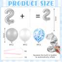 Gejoy 36 Pack 5 Inch Mini Number Balloon Foil Cake Topper Number Avoid Violent Hitting 0-9 Balloons Set with Inflation for Birthday Party Engagement Anniversary Baby Shower Decor(Silver)