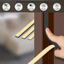 Wedge-Shape Window Weather Stripping Door Seal, 118 Foam Winter Insulation Strip for Exterior Front Door Frame Window Soundproofing Noise Cancelling Window Inserts