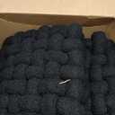 Wenqik 2 Pcs Knot Pillows Square Knotted Plush Throws Soft Accent Pillows Decoration Cushion for Couch Home Office Living Room Bedroom Bed Sofa Decor, 12'' x 13''(Black, Lambswool)