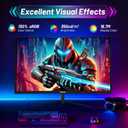 24 Inch Curved 180Hz Gaming Monitor, 1800R Curved Gaming Monitor, 1ms MPRT, FHD(19201080P), Freesync, HDMI2.0,DP1.4, VESA Mountable(HDMI Cable Incl.)