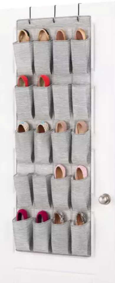 Whitmor 54 in. H X 19 in. L Fabric Hanging Shoe Organizer