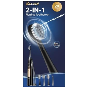 Charger and 3 Brush Models For Electric Flossing Toothbrush