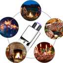 2 x REIDEA USB Candle Lighter, Windproof Flameless Electronic Rechargeable with Safety Protector Button for Home Candle Outdoor Activities (White)