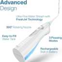 AquaSonic Water Flosser - Cordless Rechargeable Water Flossers for Teeth Cleaning - Waterproof Aqua Flosser, Portable Oral Irrigator for Dental Cleaning with 5 Jet Tips Braces Home Travel.