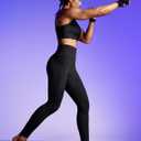 IUGA Compression Leggings for Women Tummy Control No Front Seam Leggings with Pockets High Waisted Workout Yoga Pants (Black, M)