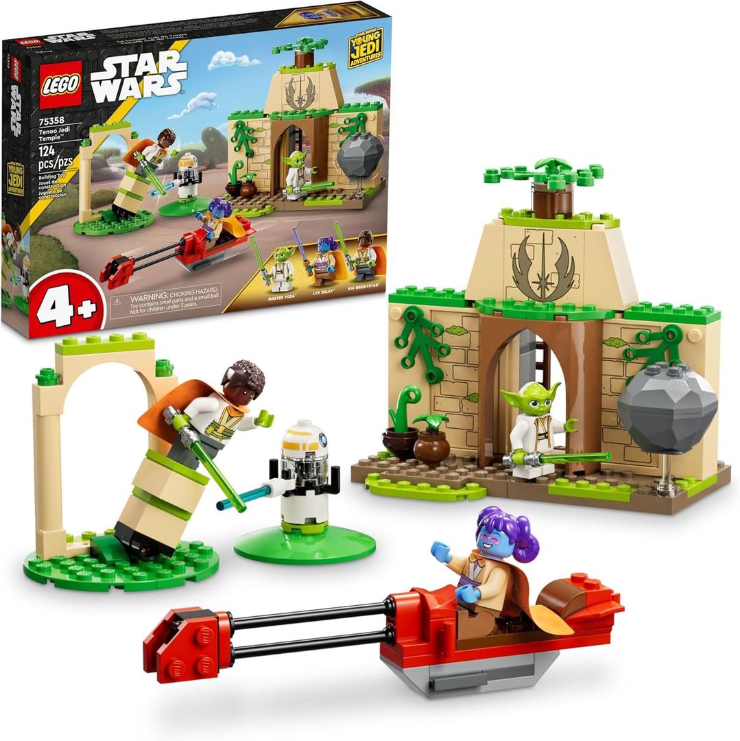 LEGO Star Wars Tenoo Jedi Temple 75358 Building Toy with Kai Brightstar and Yoda Figures, Star Wars Toy Starter Set with Easy and Playful Builds, Birthday Gift for 4 Year Olds