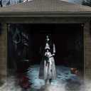 Halloween Garage Door Banner Decoration Magnetic Ghost Girl Garage Door Covers Large Scary Backdrop Decorations for Halloween Indoor/outdoor Party Decor(7 x 8 ft)