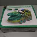 PEADUCK Toddler Car Truck Toys for Kids Ages 3-5, 10-in-1 Dinosaur Carrier Truck with Foldable Track Toys with Spray, Light & Sounds and 9 Dino Cars, Birthday Gift for 3 4 5 6 7 8 Years Old Boys Girls