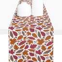 PurpleEssences Maple Leaves Table Runner, 14x90-in Autumn Table Runner for Fall Outdoor & Indoor Party, Thanksgiving Table Runners for Kitchen Dining Table, Fall Garden