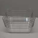 Tiawudi 6 Pack Plastic Storage Bins, Extra Large Pantry Organizer, 13.5" x 10" Clear Storage Containers and Organizer Bins, Multi-Use Bins for Home, Kitchen, Closet and Cabinet