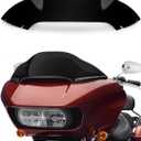 8" Wave Windshield Windscreen Wind Splitter Compatible with Harley Davidson Touring Road Glide 2015-2024,Road Glide 3 RG3 2023-up (Black)