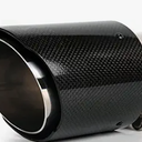 2Pack Carbon Fiber Dual Exhaust Tips 3" Inlet to 3.5" Outlet, Universal Tailpipe 3 Inch Exhaust Muffler Tips (Matte)