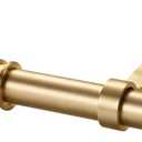 Curtain Rods for Windows 72 to 144 Inches - Aluminium Finials and Brackets - 1 Inch Decorative Window Rods - Adjustable Heavy Duty Curtain Rod - Wall & Ceiling Mounted - Brushed Gold Finish