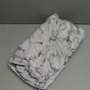 UMINEUX Round Fitted Vinyl Tablecloth with Elastic Edged & Flannel Backing, Waterproof Wipeable Round Table Cover for Indoor Outdoor Patio Use - Fits Tables up to 40" - 44" Diameter(WhiteMarble)