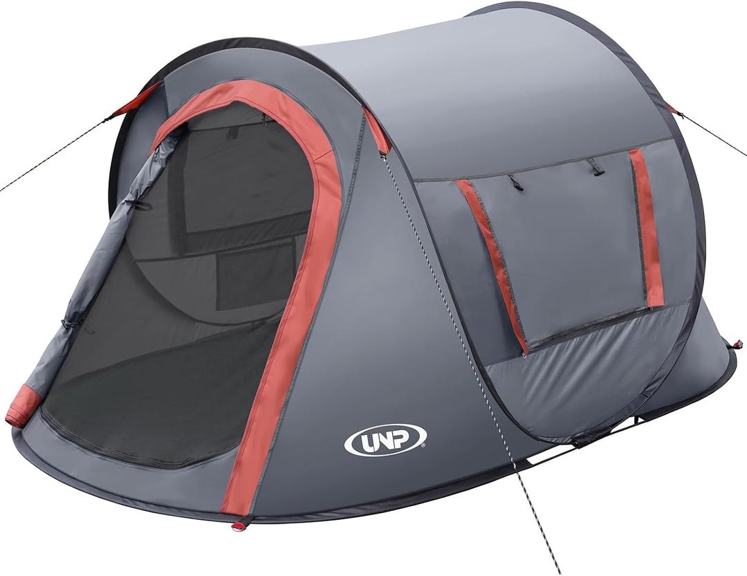 Pop-up Tent,2 Person Camping Tent,Instant Portable Beach Tent,Easy Pop Up Shade Tents 2 Doors for Camping Hiking & Traveling with Carrying Bag, 7.2ft x 4.5ft x 40in