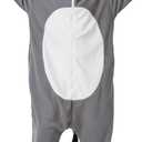 Adult Animal Onesie Halloween Costume One-Piece Cosplay Suit for Women and Men (Medium, Grey Donkey)