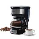 HousesAid 5-Cup Programmable Drip Coffee Maker with Digital Timer, Glass Carafe,24-Hour Auto Brew,2-Hour Auto Shut-Off, Pause & Pour, Removable Filter Basket,Compact Coffee Machine for Home & Office